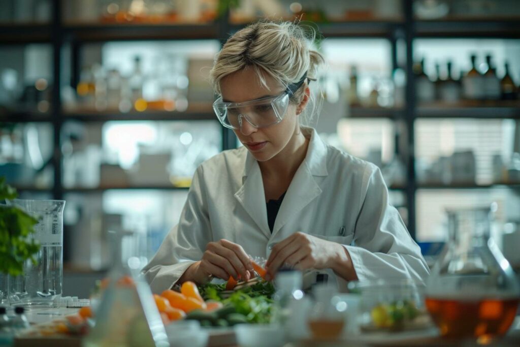 examining-food-samples-with-specialized-equipment